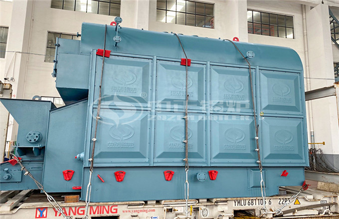 2噸燃煤鏈條爐排蒸汽鍋爐項目出口